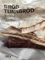 Mängden socker i Bröd Tunnbröd