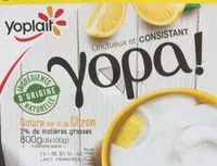 Mängden socker i Yopa nature sur lit de citron