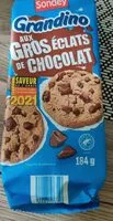 Mängden socker i Grandino aux gros éclats de chocolat