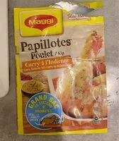 Mängden socker i Papillotes poulet/ kip curry à l’indienne