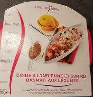 Mängden socker i Dinde à l'Indienne et son Riz Basmati aux Légumes