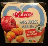 Mängden socker i Materne pomme mirabelle sans sucres ajoutés