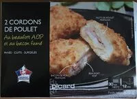 Mängden socker i 2 cordons de poulet