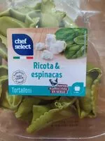 Mängden socker i Tortelloni ricotta y espinacas