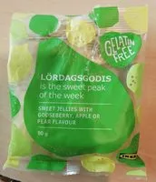 Mängden socker i Bonbons gélifiés au goût de groseille, de pomme ou de poire