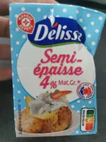 Mängden socker i Creme semi épaisse 4%