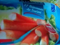 Mängden socker i Bâtonnets de surimi