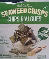 Mängden socker i seaweed crisps chips d'algues