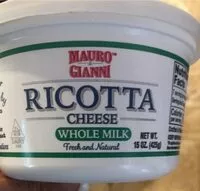 Mängden socker i Ricotta cheese whole millk