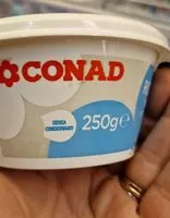 Mängden socker i Ricotta 250g conad