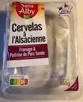 Mängden socker i Cervelas à l'Alsacienne