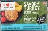 Mängden socker i Savory Turkey Breakfast Sausage Patties