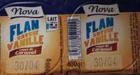 Mängden socker i flan saveur vanille nappé de caramel