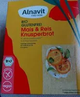 Mängden socker i Mais und Reis Knusperbrot