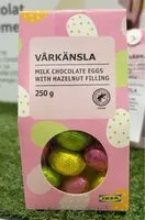 Mängden socker i Œufs chocolat au lait avec fourrage 50% praliné noisette