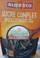 Mängden socker i Sucre complet muscovado