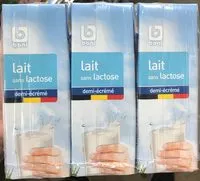 Mängden socker i Lait sans lactose demi-écrémé