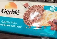 Mängden socker i Galette maïs chocolat au lait