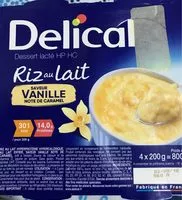 Mängden socker i Riz au lait saveur vanille