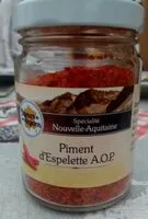 Mängden socker i Piment d'Espelette A.O.P