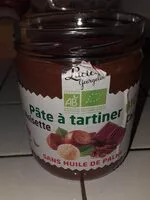 Mängden socker i Pâte à tartiner bio noisette cacao