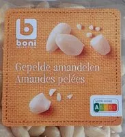 Mängden socker i Amandes pelées