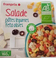 Mängden socker i Salade pâtes légumes feta olives