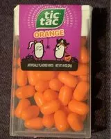 Mängden socker i Orange flavored tic tacs