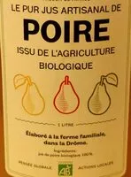 Mängden socker i Le pur jus artisanal de poire