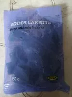 Mängden socker i Godis Lakrits