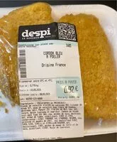 Mängden socker i Cordon bleu à poeler