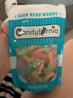 Mängden socker i sour neon worms