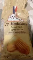 Mängden socker i 10 Madeleines saveur Vanille