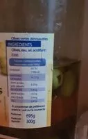 Mängden socker i Olives vertes dénoyautées