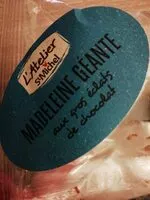 Mängden socker i Madeleine géante aux éclats de chocolat et chocolat au lait