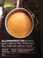 Mängden socker i Allemansrätten Saucenpulver