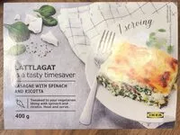 Mängden socker i Lasagne epinards ricotta