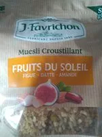 Mängden socker i Muesmi croustillant fruits du soleil