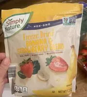 Mängden socker i Freeze dried banana and strawberry blend