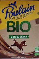 Mängden socker i Poulain bio 34% de cacao