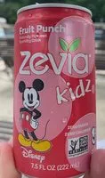 Mängden socker i Zevia kids fruit punch