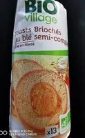 Mängden socker i Toasts briochés au blé semi-complet