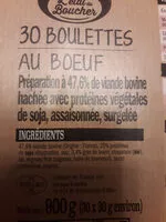 Mängden socker i boulettes au bœuf