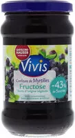 Mängden socker i Confiture de myrtilles Vivis
