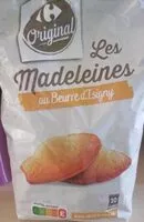 Mängden socker i Les madeleines au Beurre d'Isigny