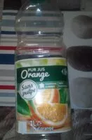 Mängden socker i Jus d'orange pur jus sans pulpe