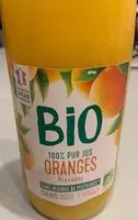 Mängden socker i Bio 100% pur jus oranges pressées