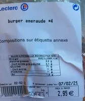 Mängden socker i Burger emeraude