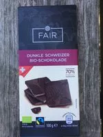 Mängden socker i Dunkle Schweizer Bio-Schokolade