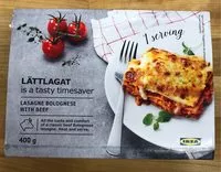Mängden socker i Lasagne bolognaise au bœuf
